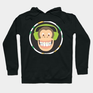 Dj Monkey with Headphones Hoodie